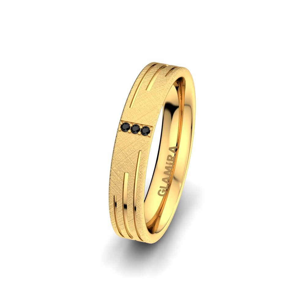 Black Onyx Women's Ring Shimmering Road 4 mm