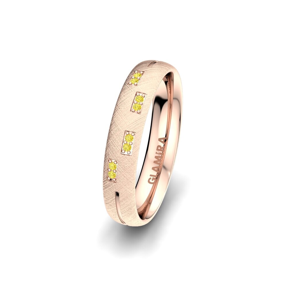 Saphir Jaune Alliance pour femme Splendid Future 4 mm