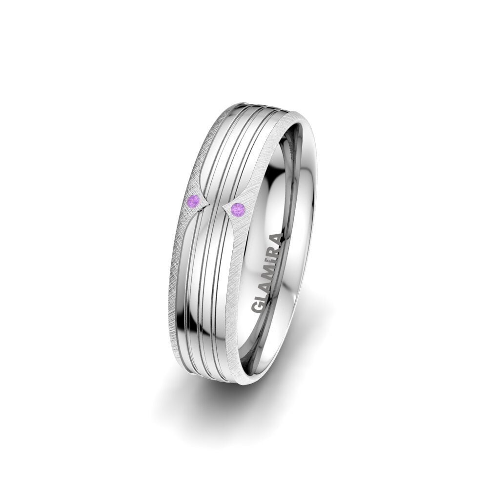 Amethyst Women's Wedding Ring Strong Strip 5 mm