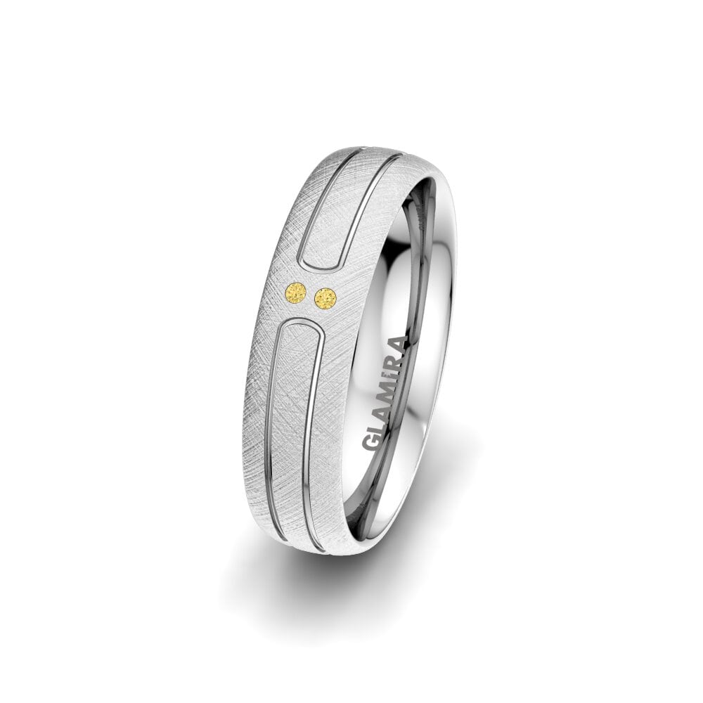 Diamant Jaune Alliance pour femme Unique Beauty 5 mm