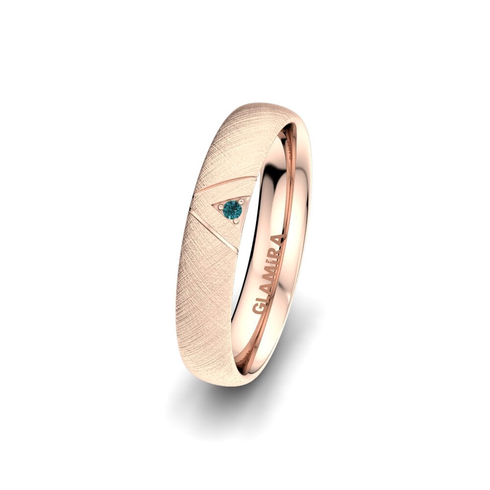 Diamant Bleu Alliance pour femme Unique Paradise 4 mm
