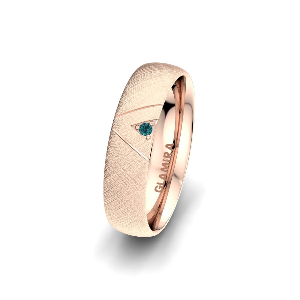 Diamant Bleu Alliance pour femme Unique Paradise 5 mm