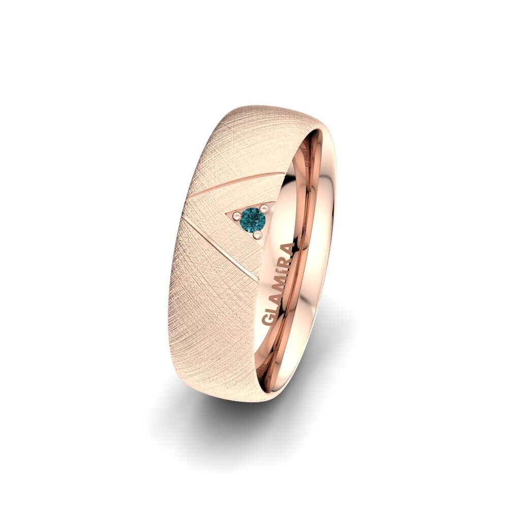 Diamant Bleu Alliance pour femme Unique Paradise 6 mm