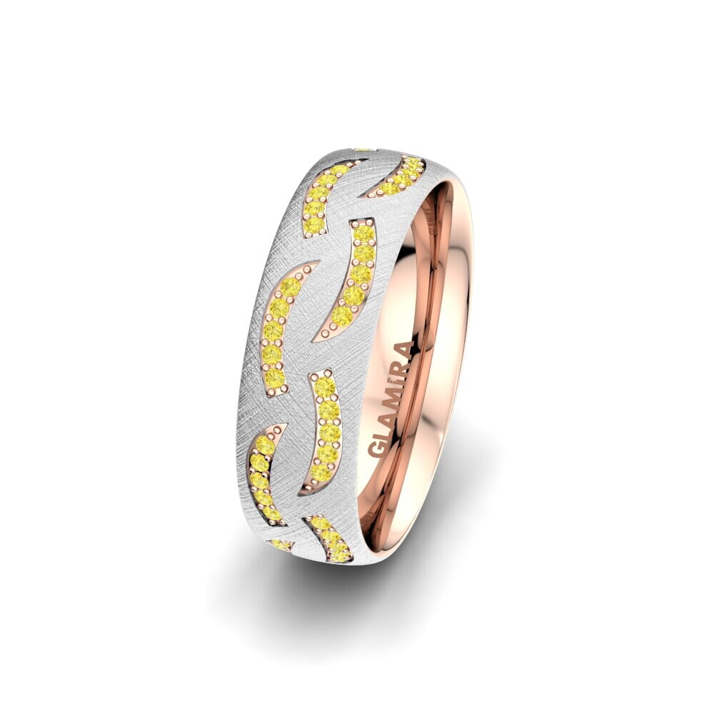 Saphir Jaune Alliance pour femme Wondrous Touch 6 mm
