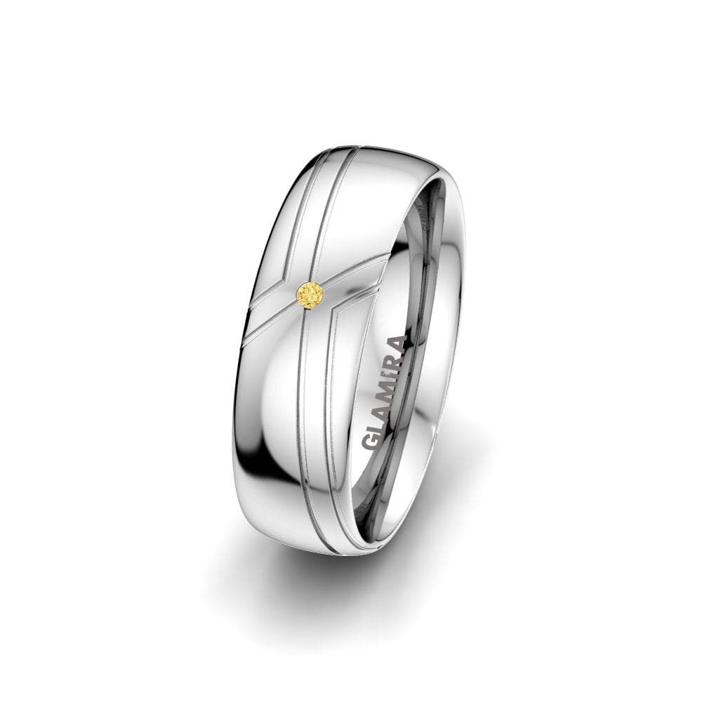 Diamant Jaune Alliance pour femme White Clover 6 mm