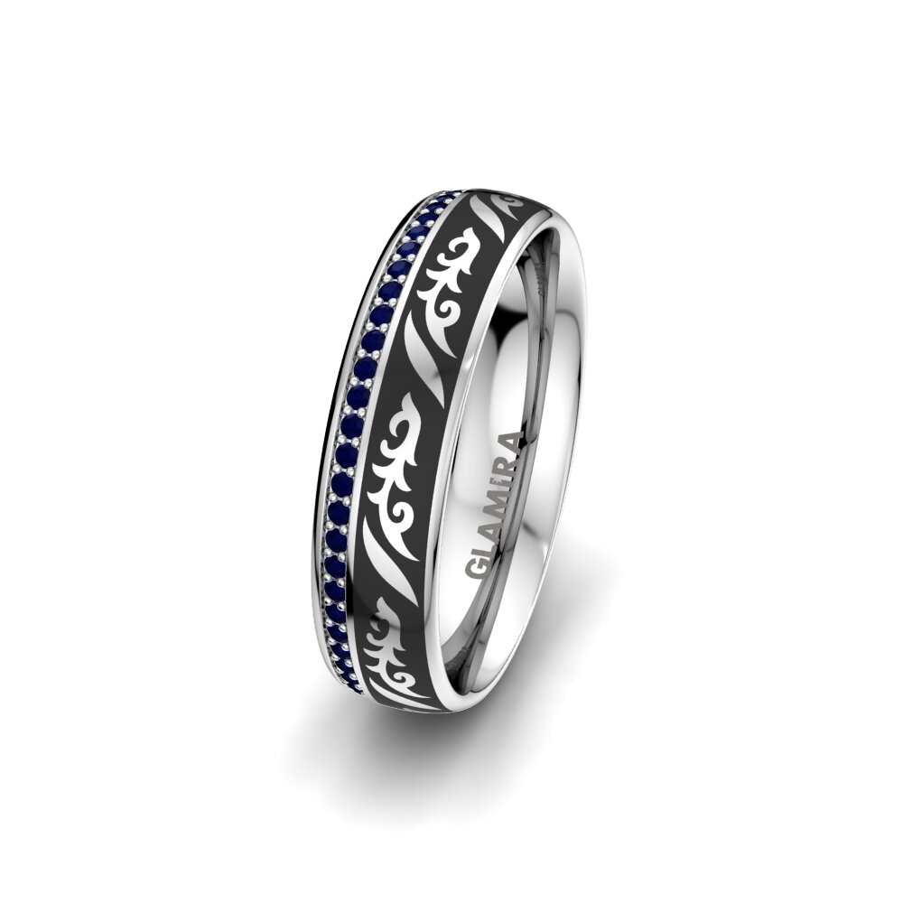 Sapphire Women's Wedding Ring Noble Leaf 5 mm