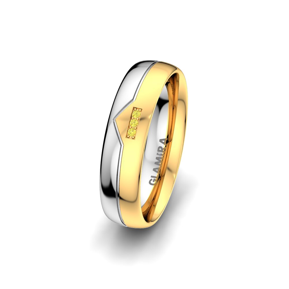 Saphir Jaune Alliance pour femme Gorgeous Moment 5 mm