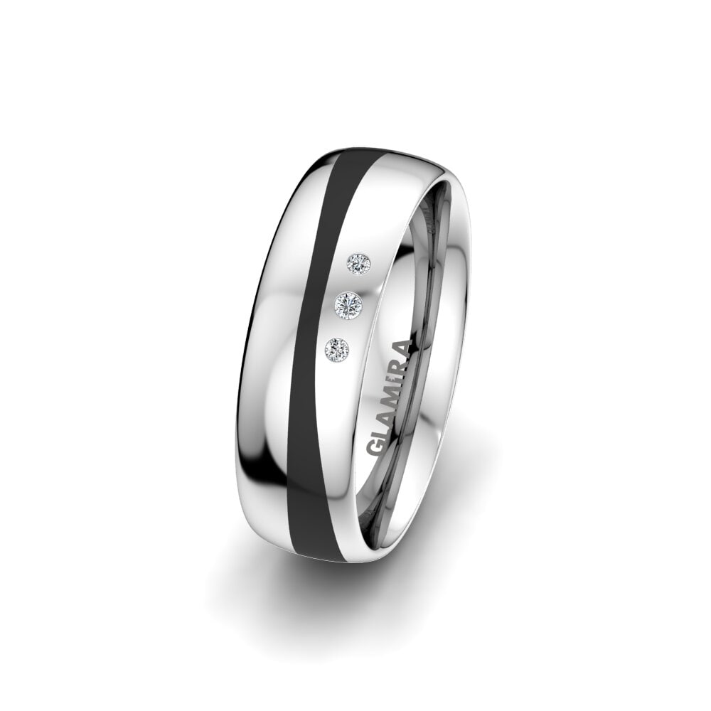 Shop 0.022 Carat White Silver Zirconia Wedding Ring Splendid Symphony 6 ...