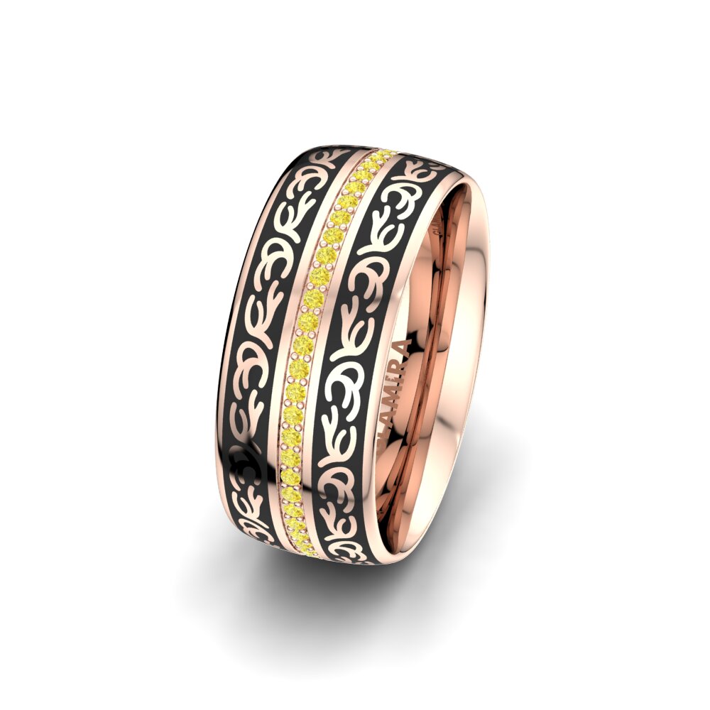 Saphir Jaune Alliance pour femme Secret Garden 8 mm