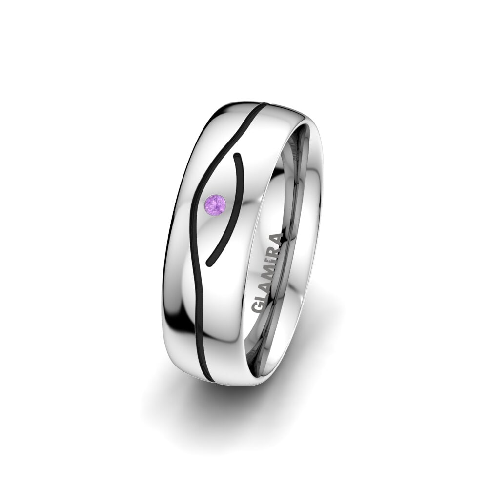 Amethyst Women's Wedding Ring Mystic Bond 6 mm