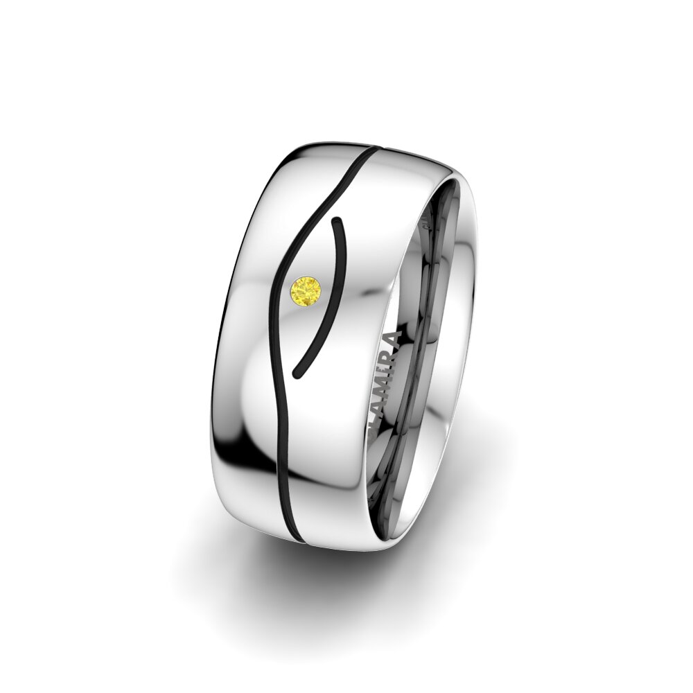 Saphir Jaune Alliance pour femme Mystic Bond 8 mm