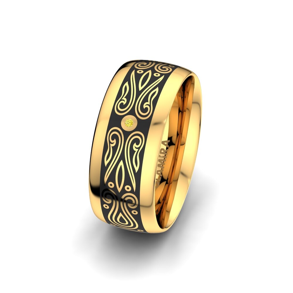 Saphir Jaune Alliance pour femme Lovely Sparkle 8 mm