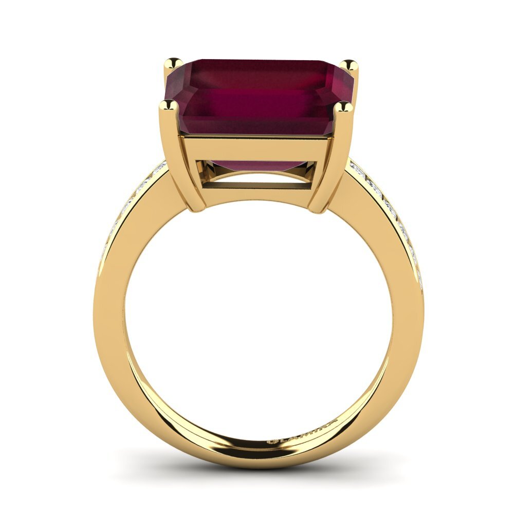 14k Oro Amarillo Anillo Gwenora