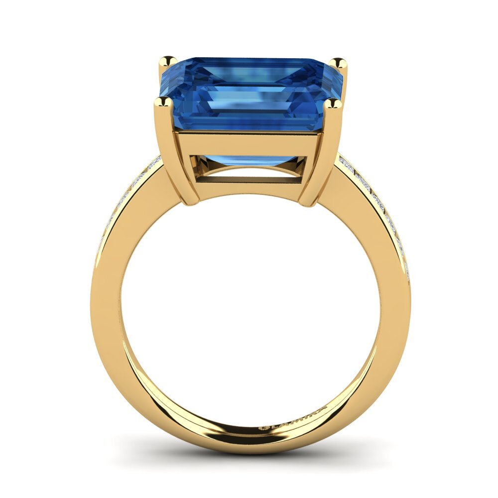 Dark Blue Zirconia Ring Gwenora