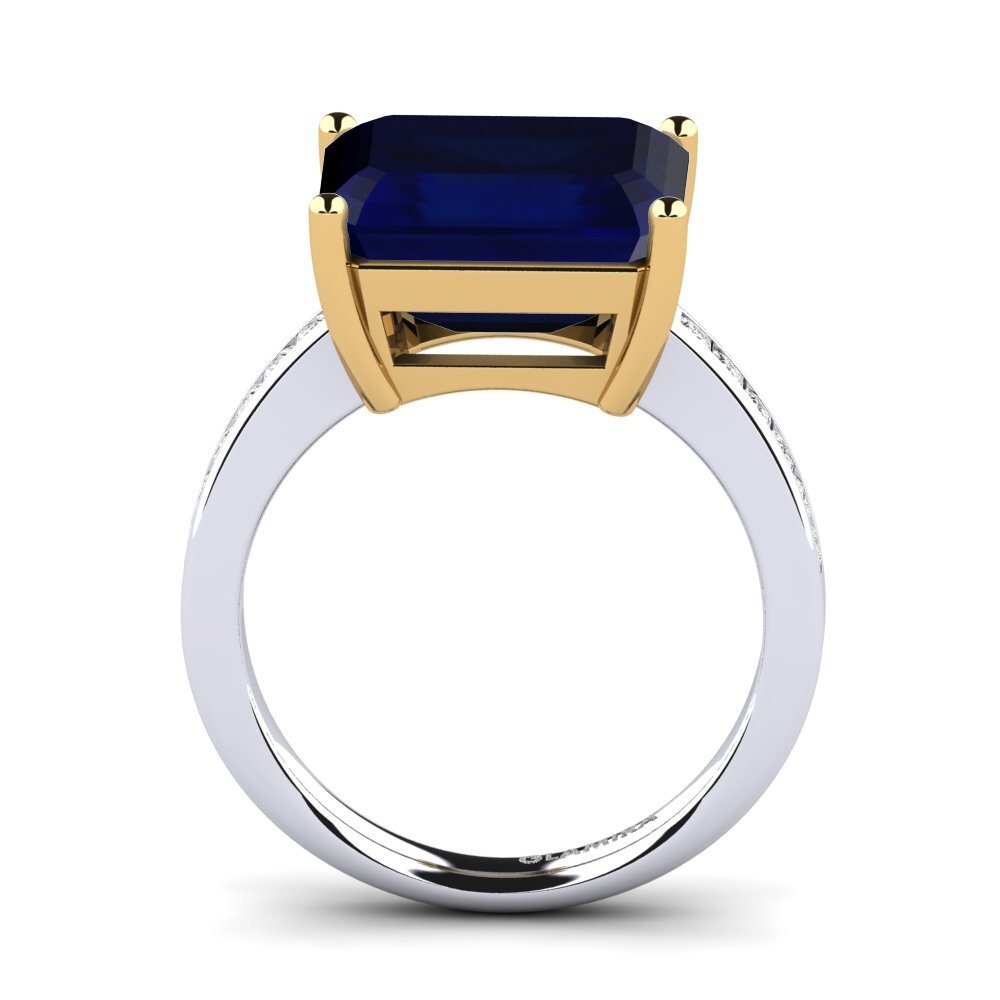 18k Oro Blanco / Amarillo Anillo Gwenora