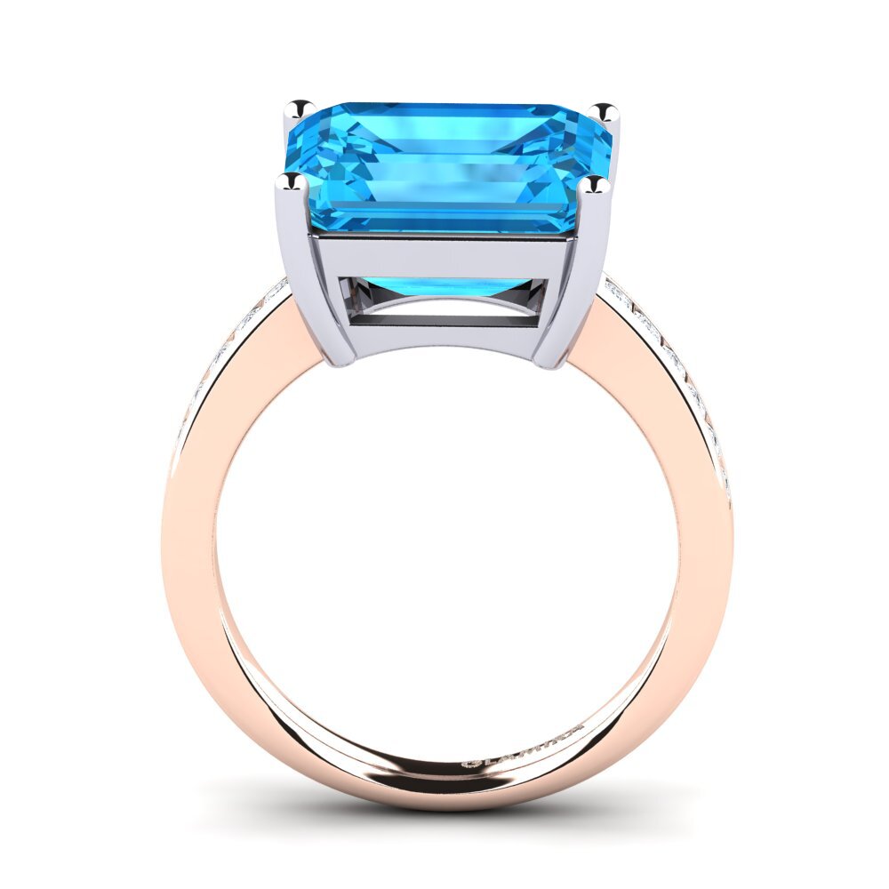 Topacio azul Anillo Gwenora