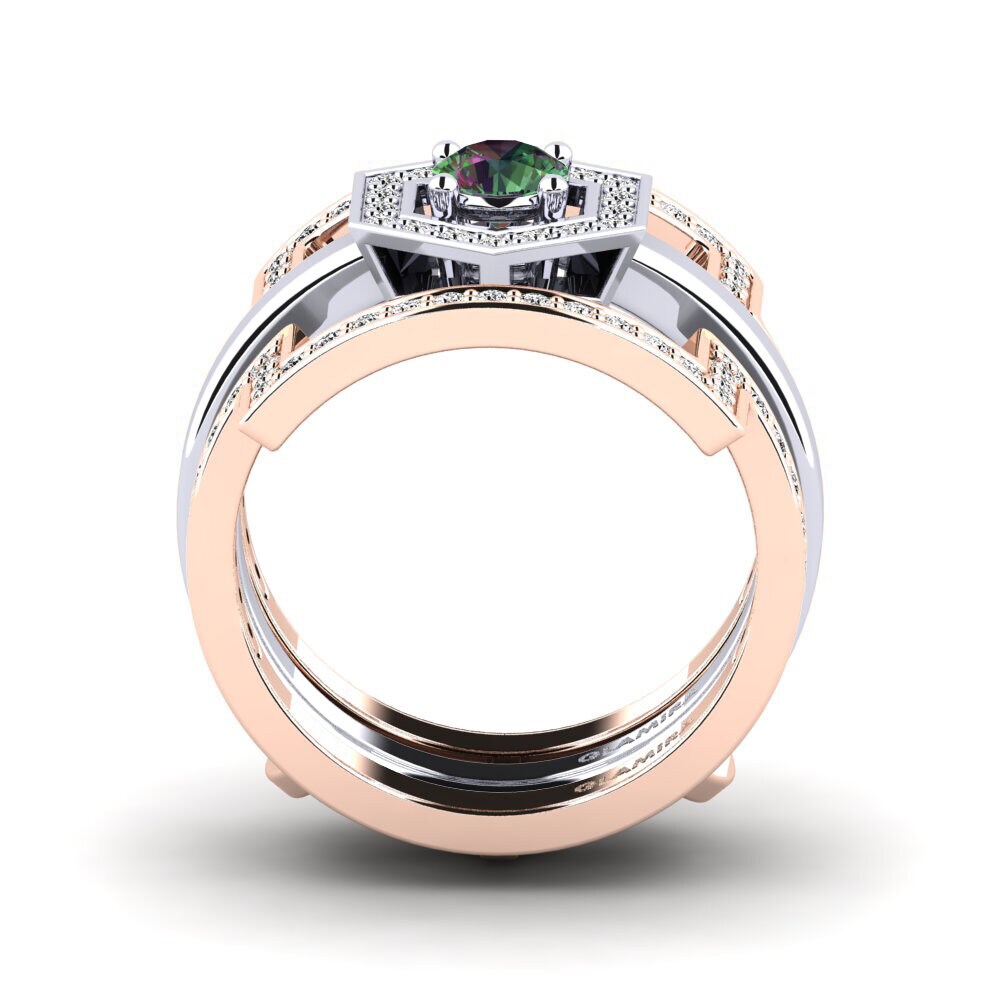 Topacio Místico Anillo Gyfigen SET