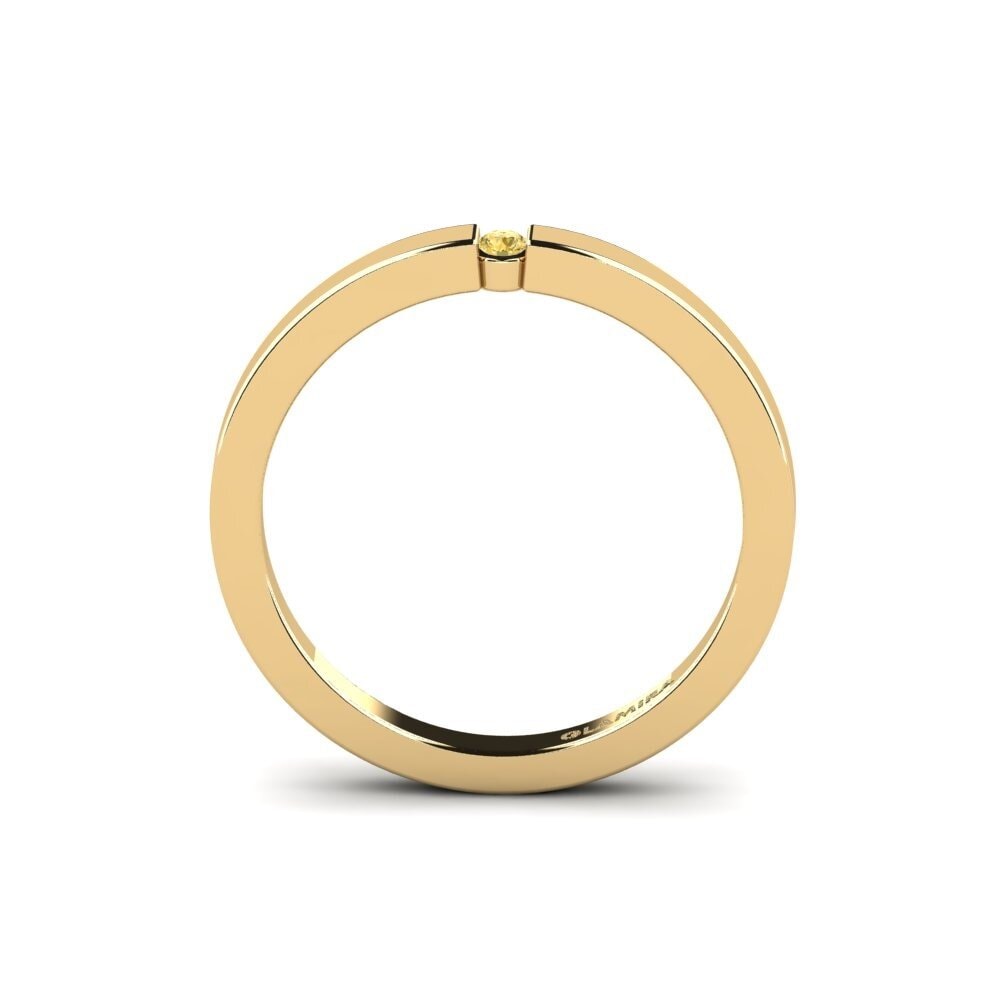 14ct Yellow Gold Yellow Diamond Women's Ring April