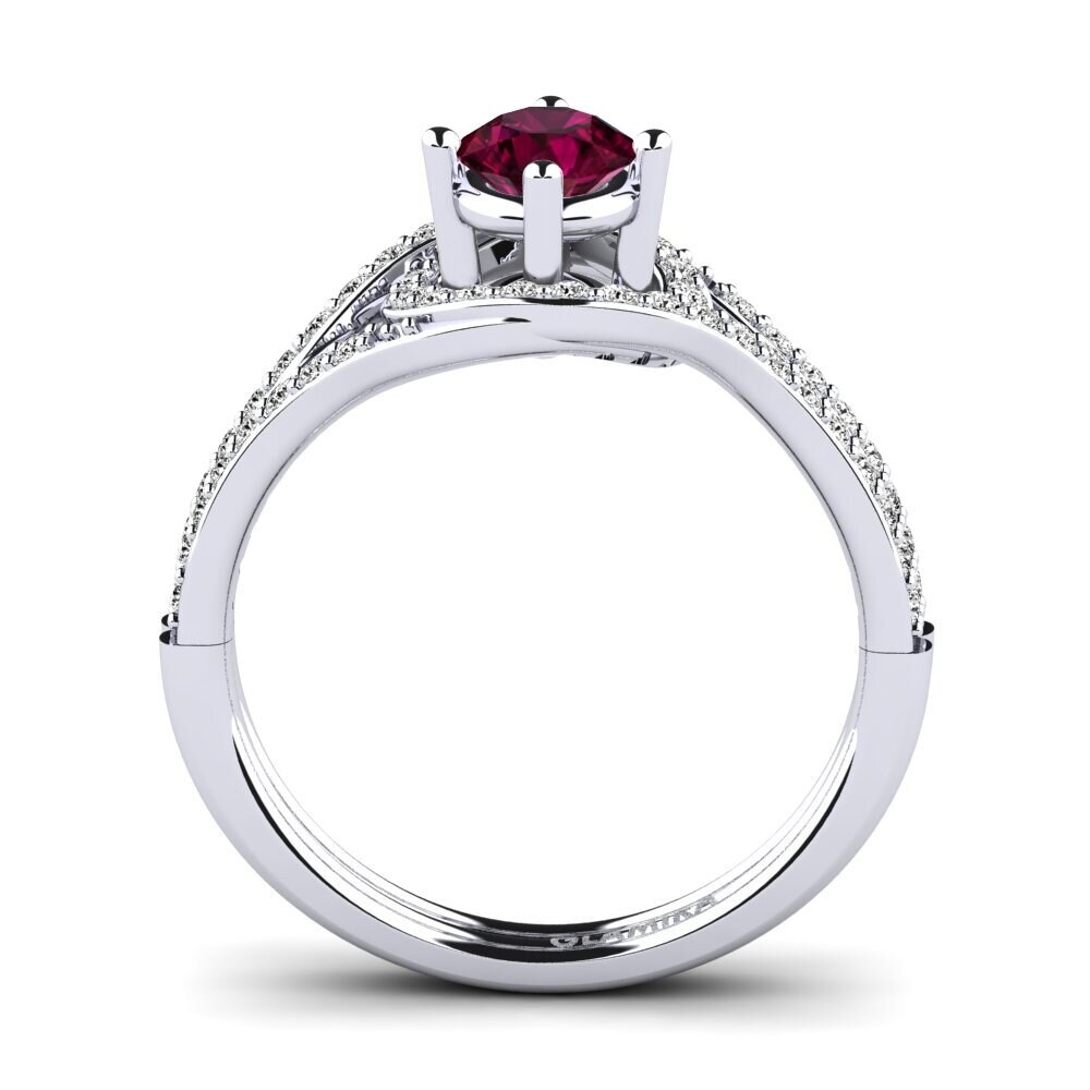 Granate Rhodolite Anillo de compromiso Halette