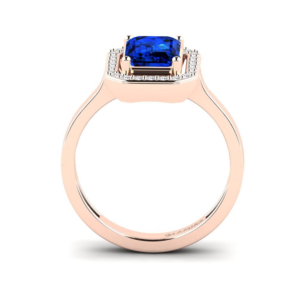 18k Oro Rosa Anillo de compromiso Harebrained
