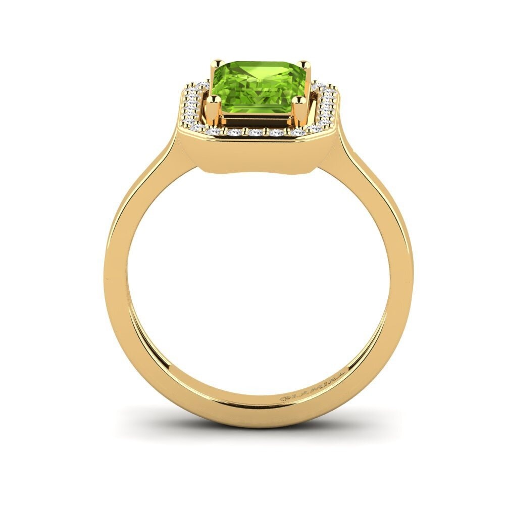 14k Oro Amarillo Anillo de compromiso Harebrained