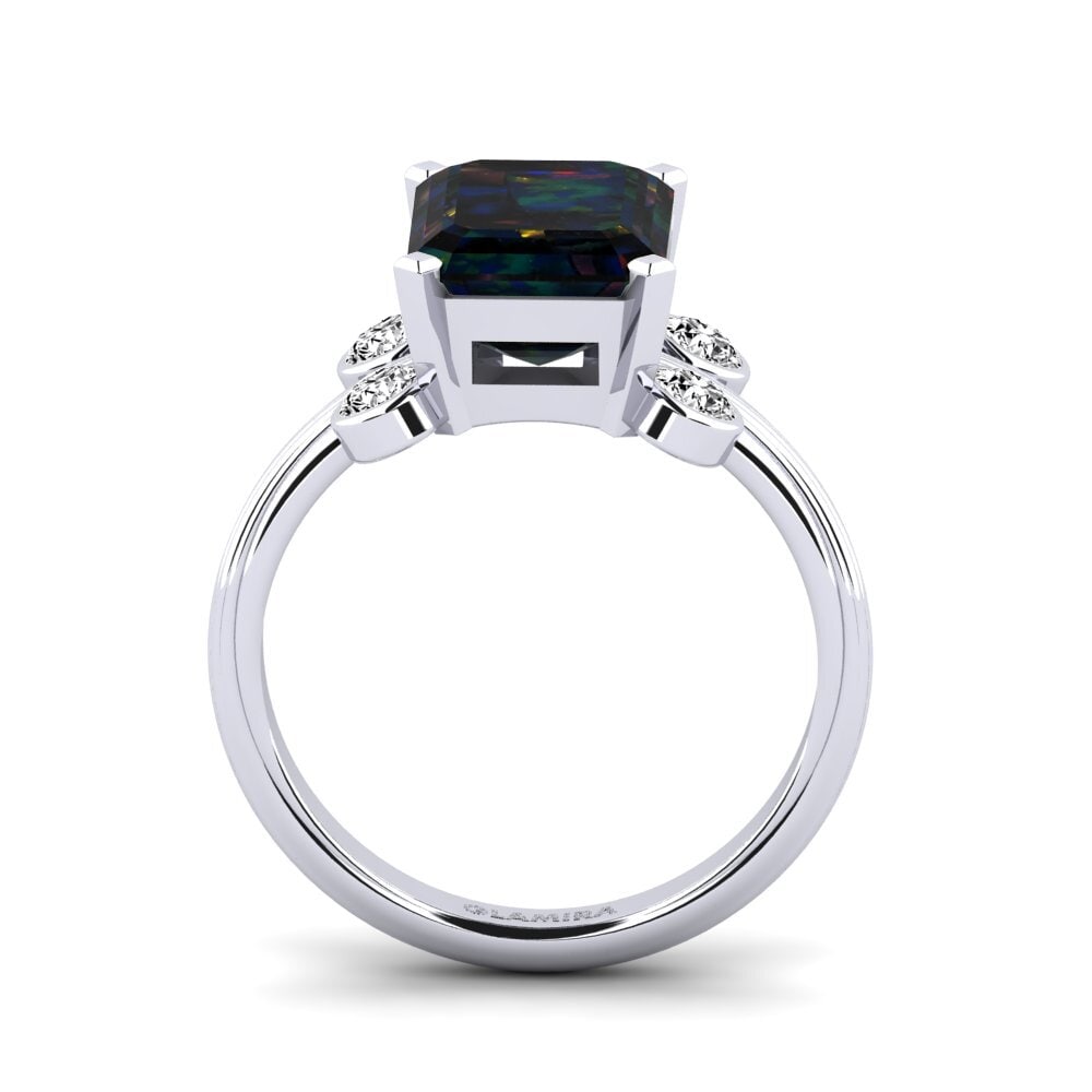 Opalo Negro Anillo de compromiso Hauer