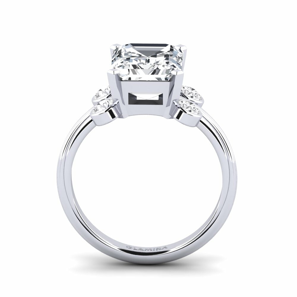 Circón Blanco Anillo de compromiso Hauer