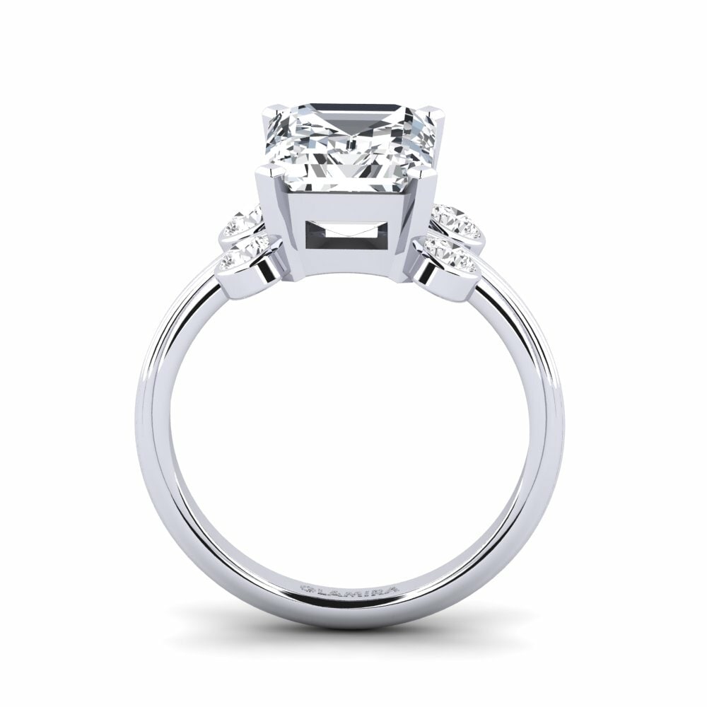 White Zircon Engagement Ring Hauer