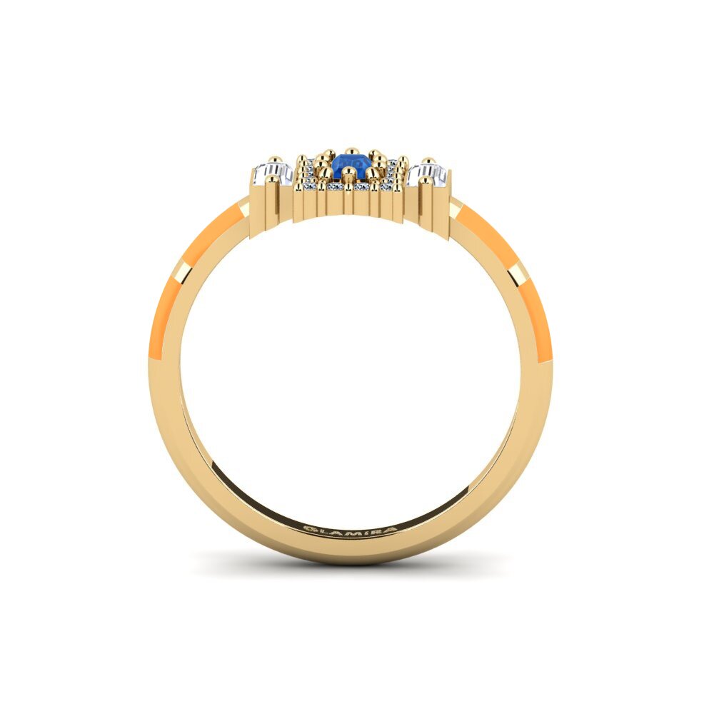Dunkelblauer Zirkonia Ring Hauskaa