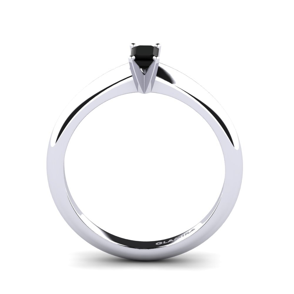 Black Onyx Engagement Ring Hayley 0.4crt