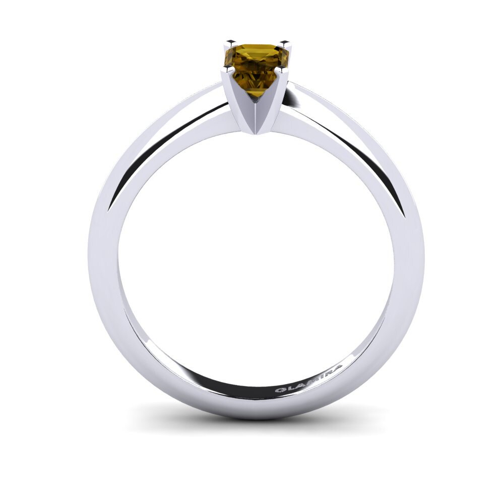 Zircão Castanha Anel de Noivado Hayley 0.62crt