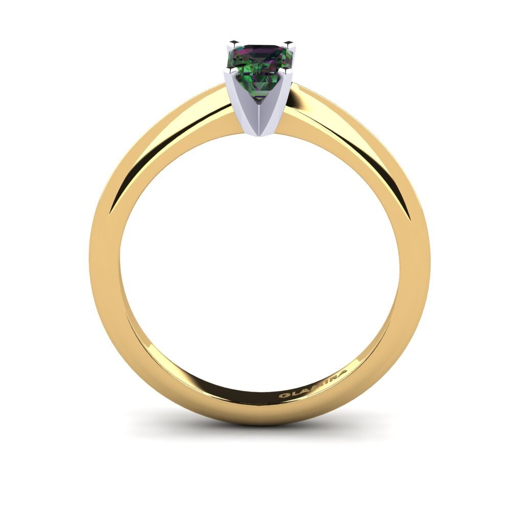 750 Gelb & Weißgold Mystic Topas Verlobungsring Hayley 0.62crt