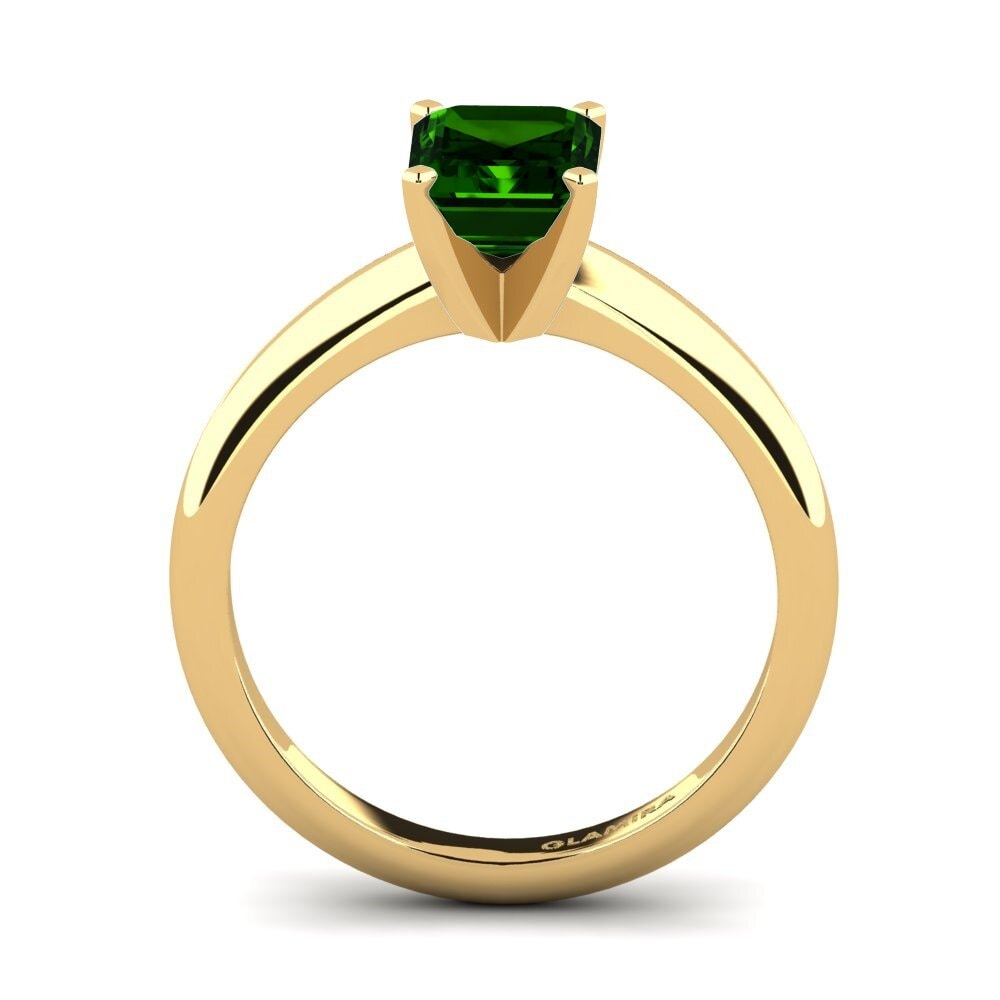 14ct Yellow Gold Green Tourmaline Engagement Ring Hayley 2.15 crt
