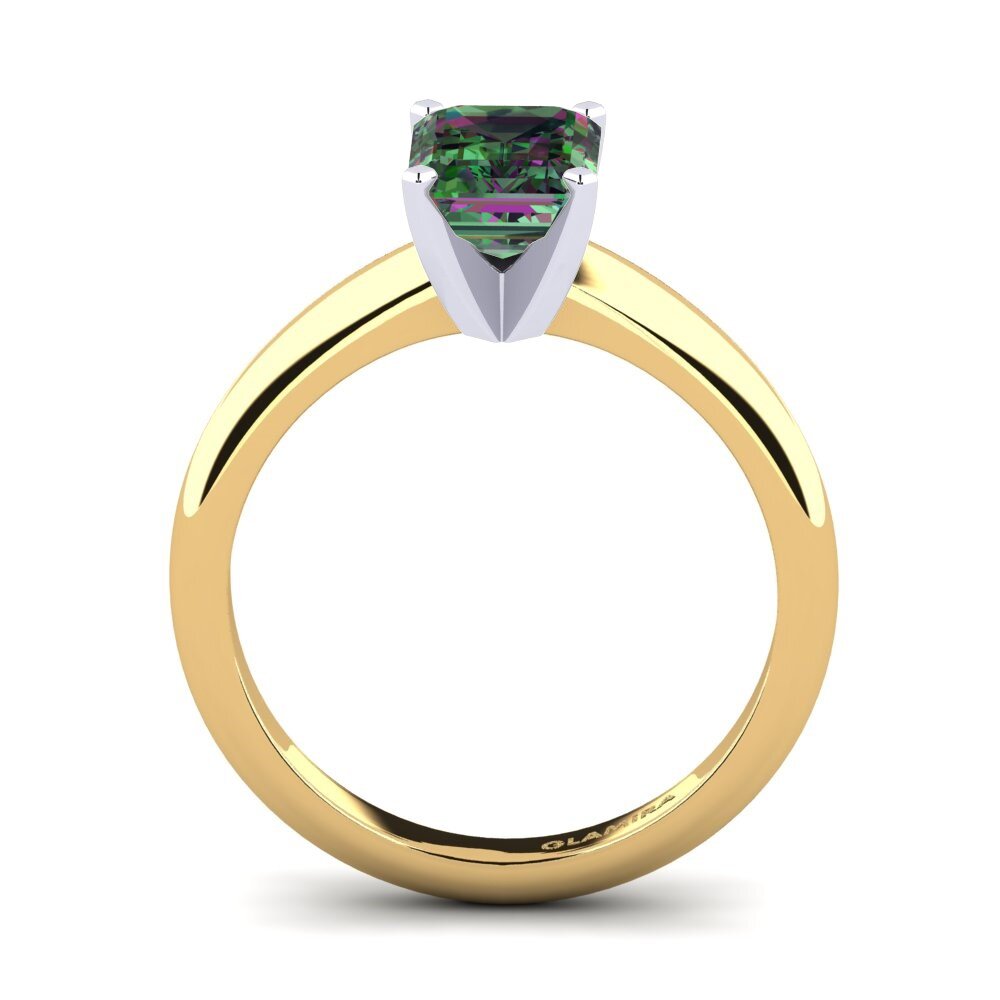 750 Gelb & Weißgold Mystic Topas Verlobungsring Hayley 2.15crt
