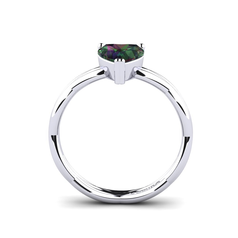 Topacio Místico Anillo de compromiso Heartes