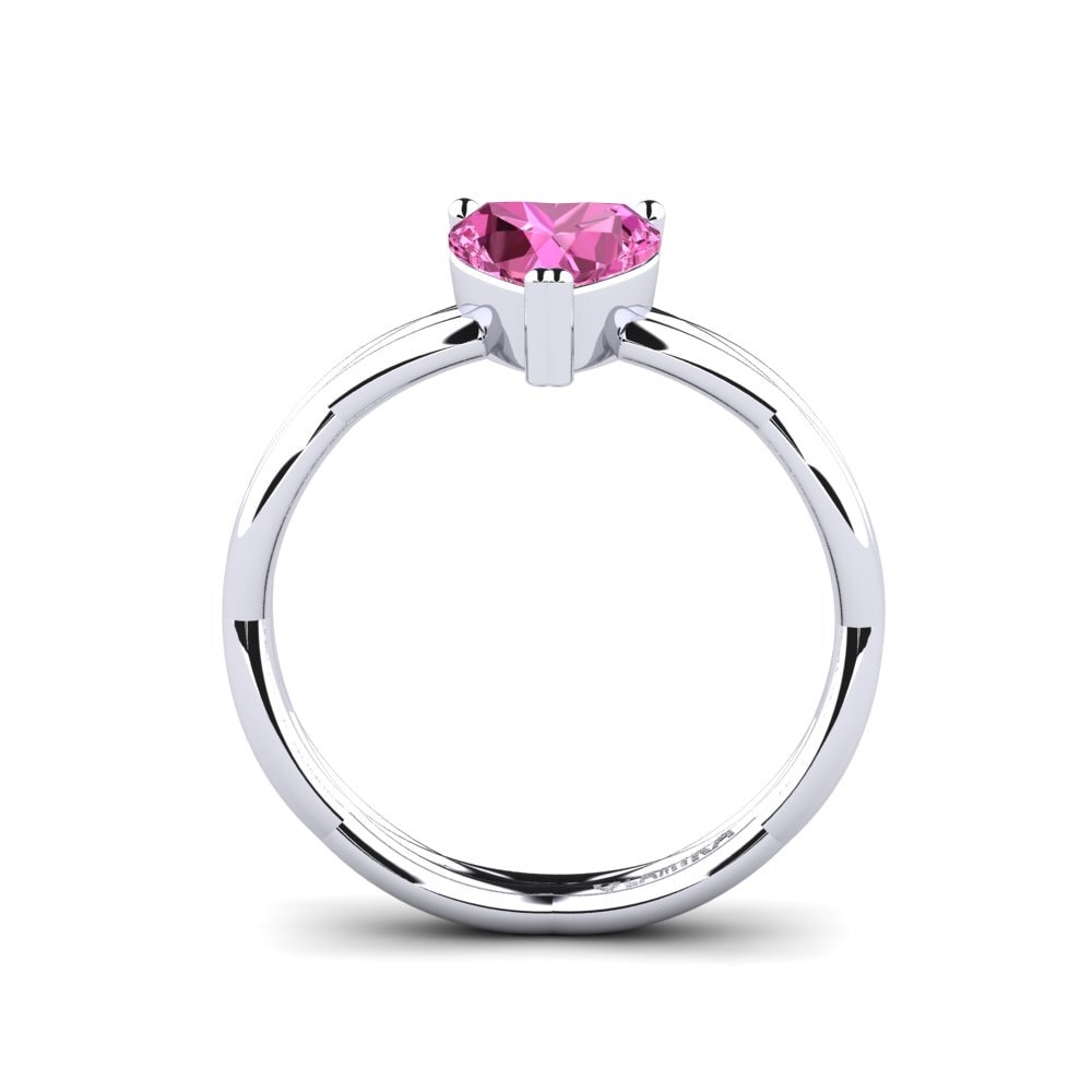 Topacio Rosa Anillo de compromiso Heartes