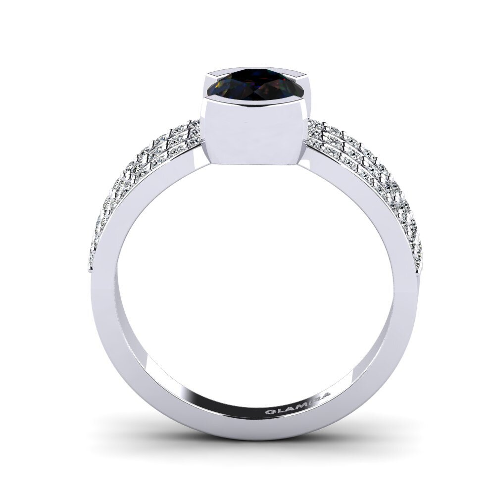 Black Opal Women's Ring Hehwe