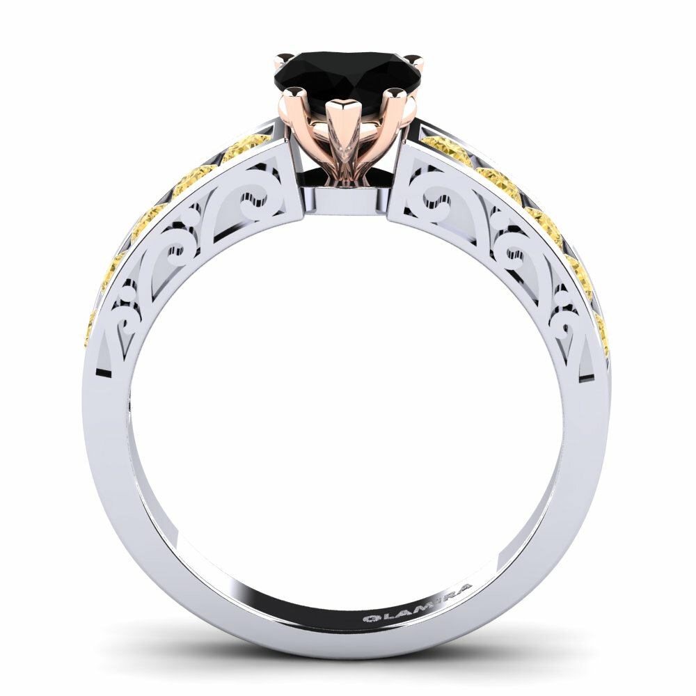 14K Wit & Rood Goud Verlovingsring Helena