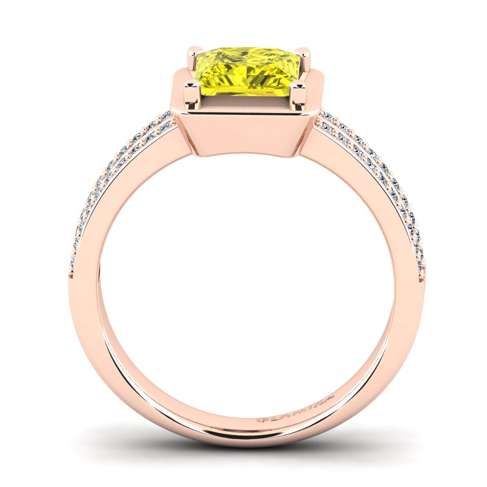 Princess Yellow Diamond Engagement Ring Heloisa