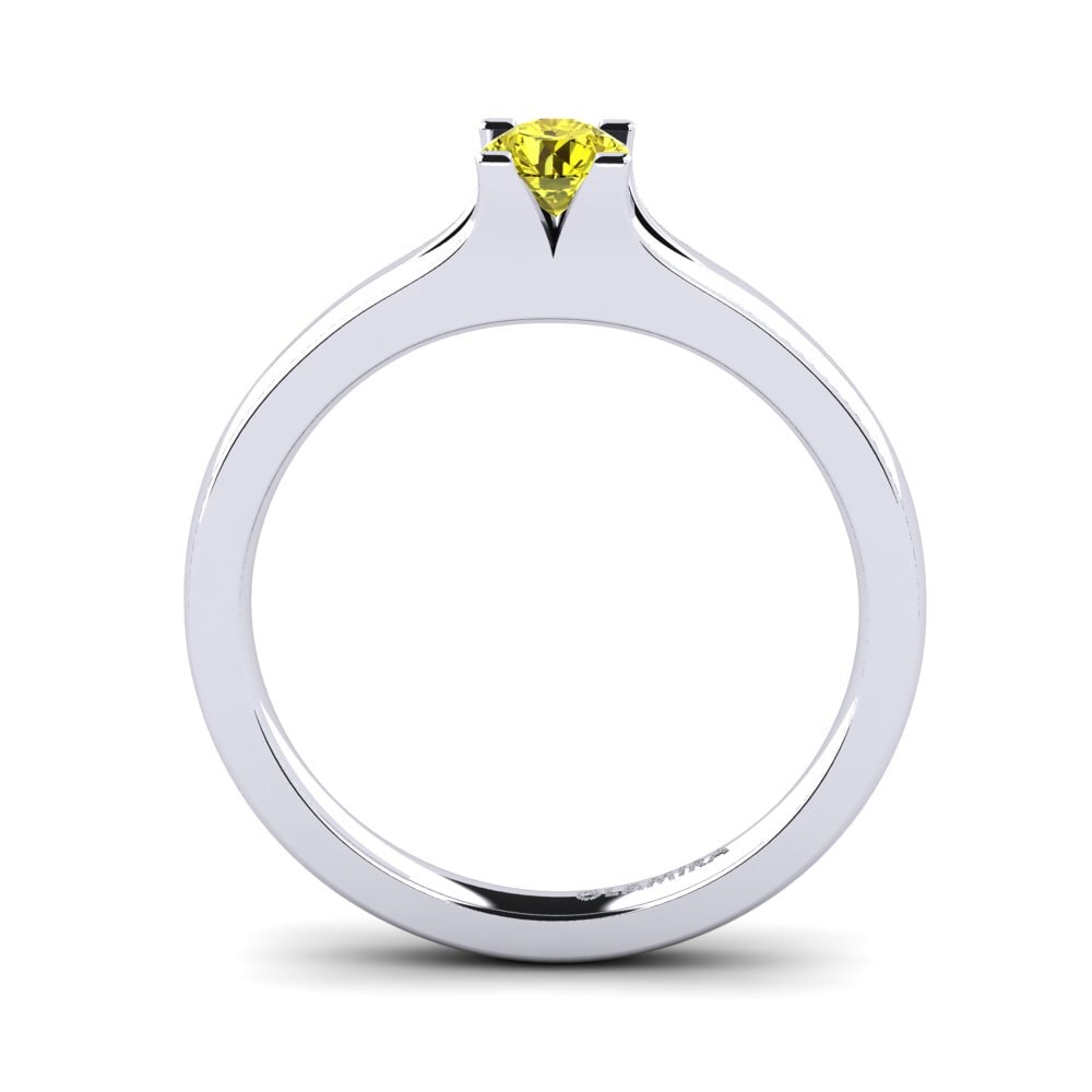 Diamante Amarillo Anillo de compromiso Henrietta