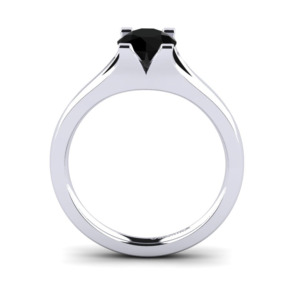 Black Sapphire Engagement Ring Henrietta 1.0crt