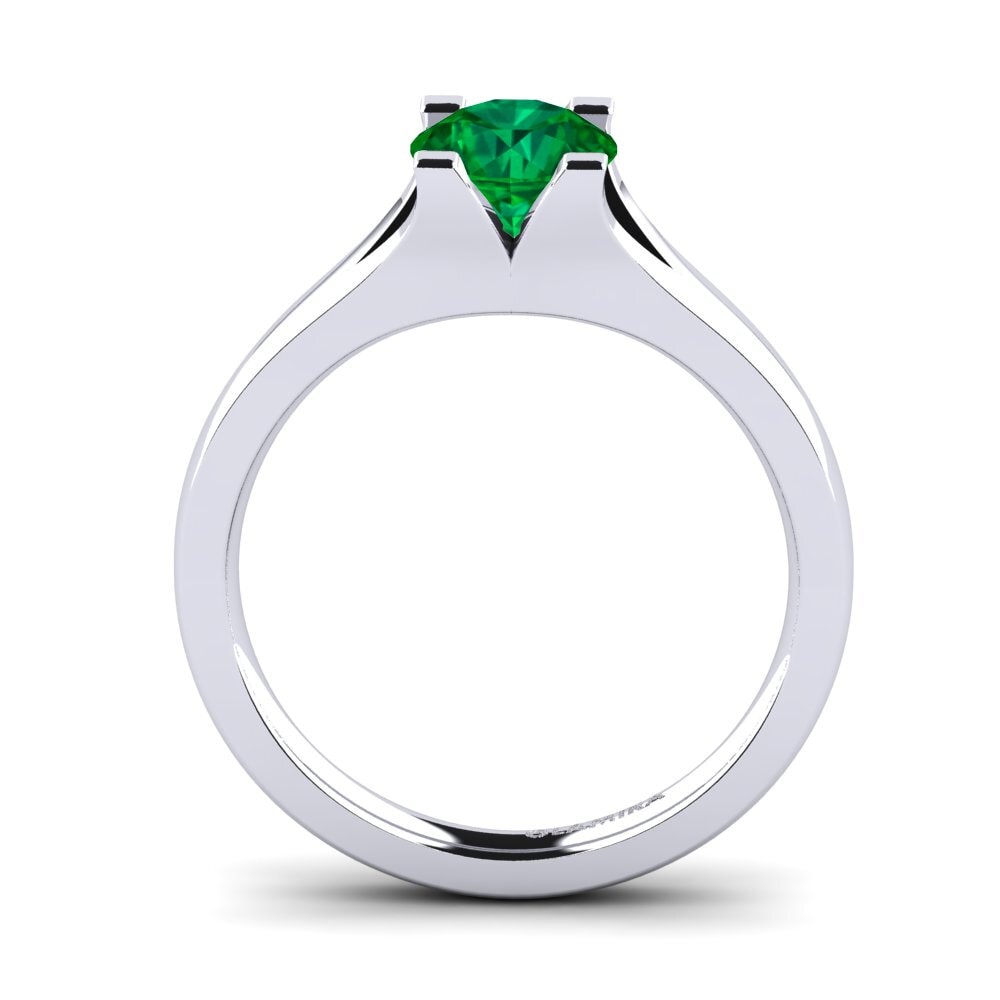 Esmeralda (creada en laboratorio) Anillo de compromiso Henrietta 1.0crt