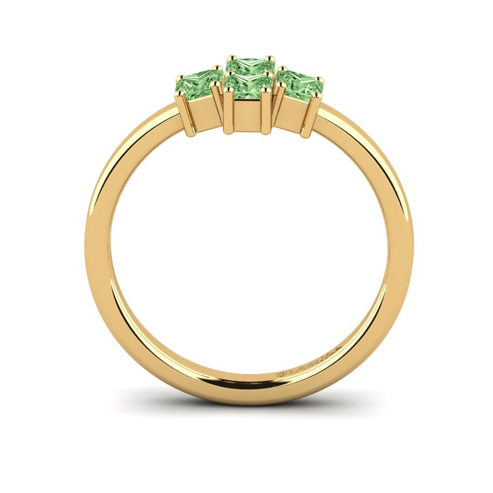 Princesa Diamante Verde Anillo Heraklion