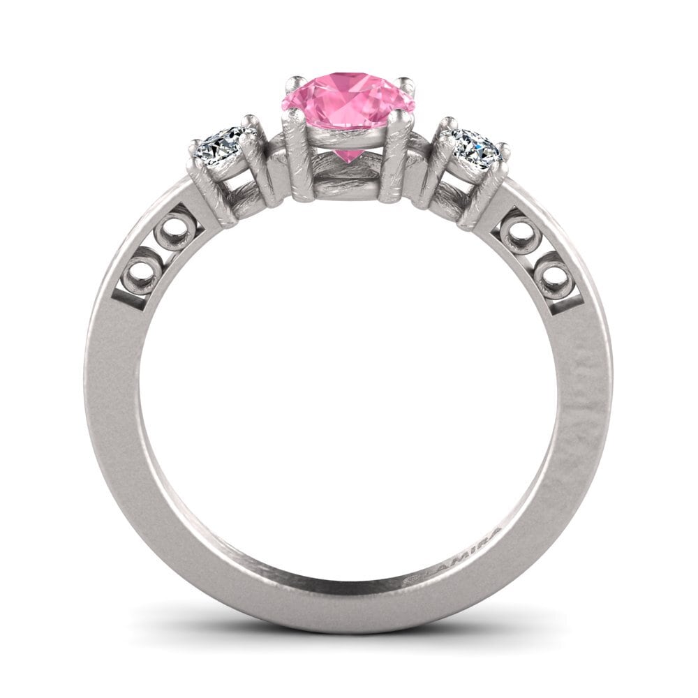 Zafiro Rosado Anillo de Mujer Hergy