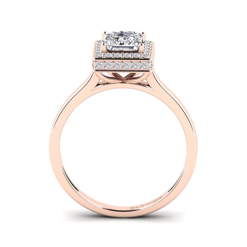 Rotgold 750 Prinzess Verlobungsringe Heritably