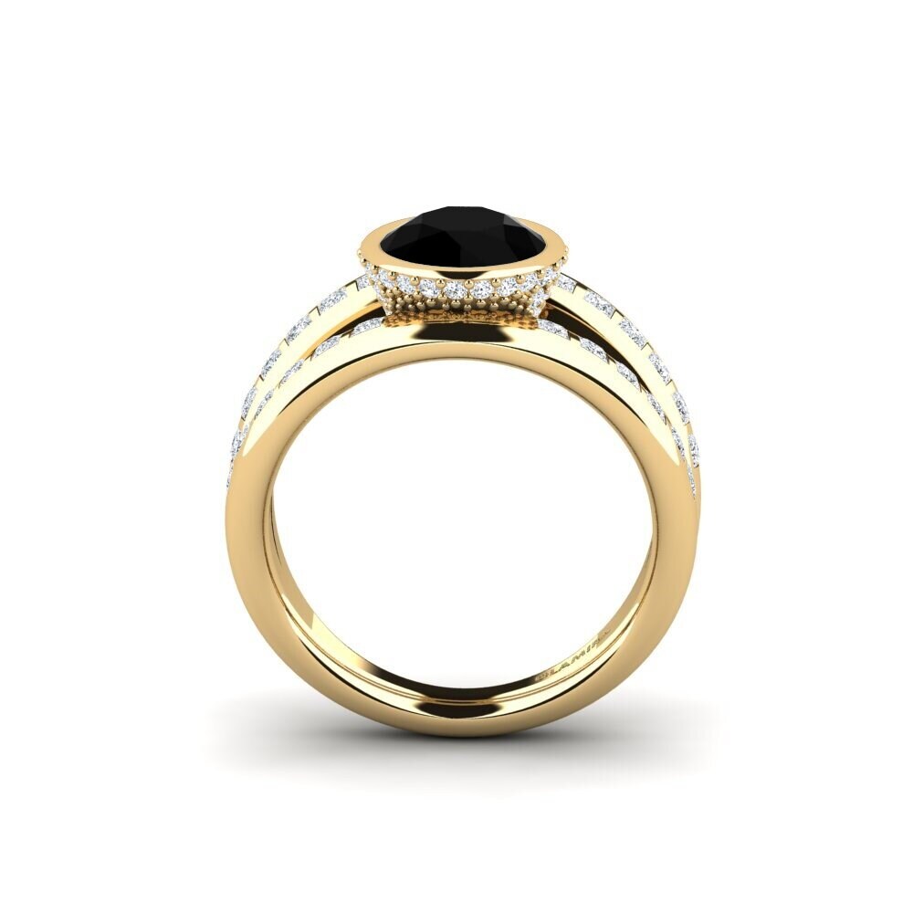 Black Sapphire Engagement Ring Herkuq