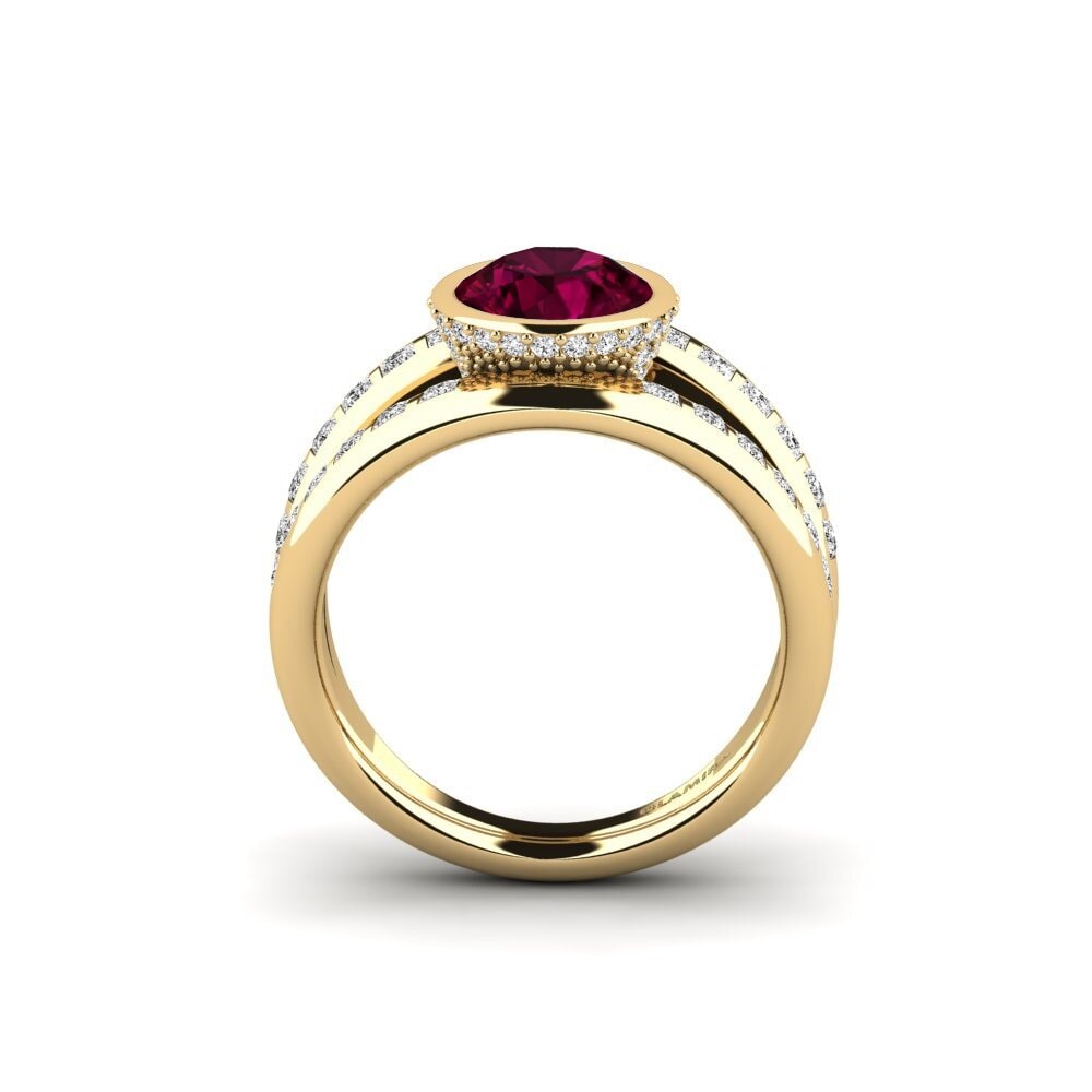 Granate Rhodolite Anillo de compromiso Herkuq