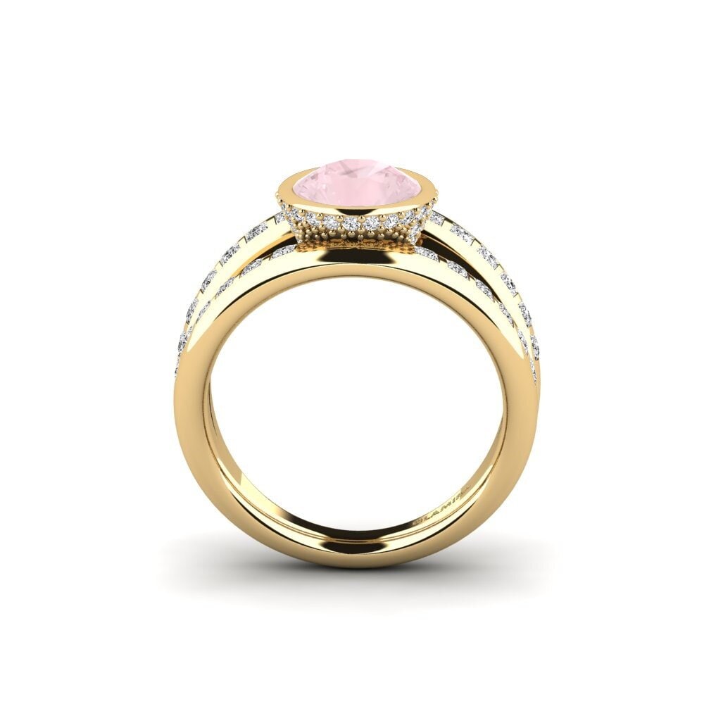 Cuarzo rosa Anillo de compromiso Herkuq
