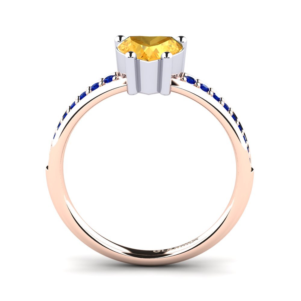 14k Rose & White Gold Engagement Ring Herlane