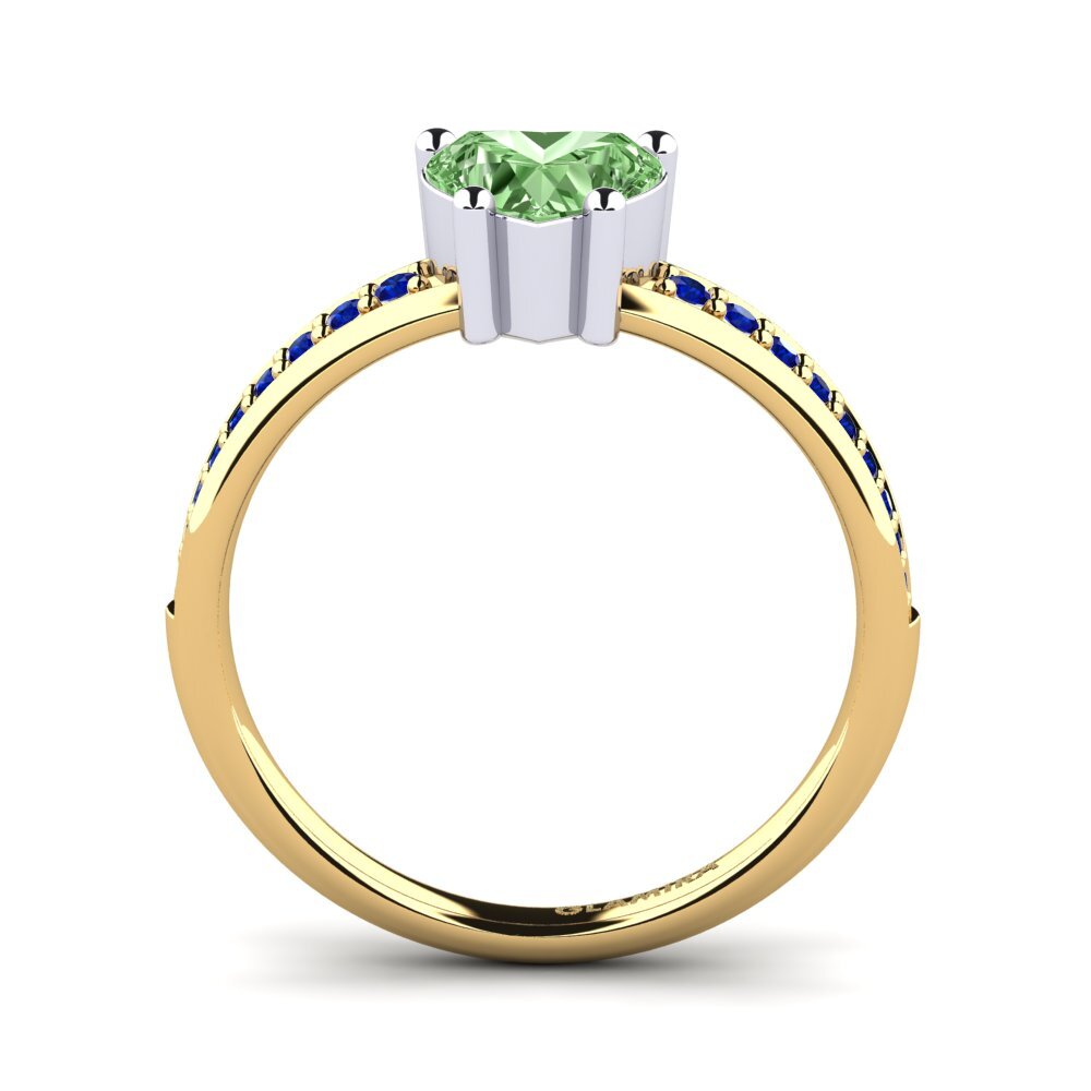Green Diamond Engagement Ring Herlane